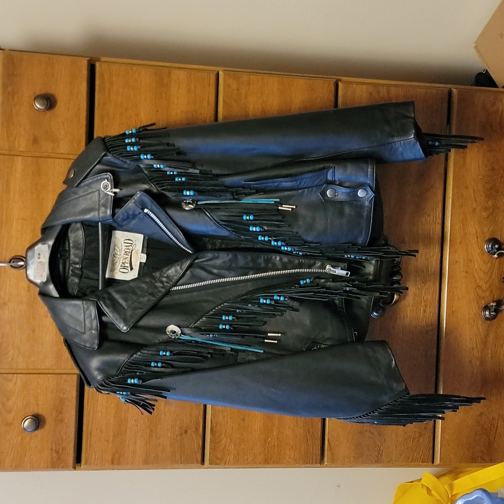 Women's Leather Fringe Jacket